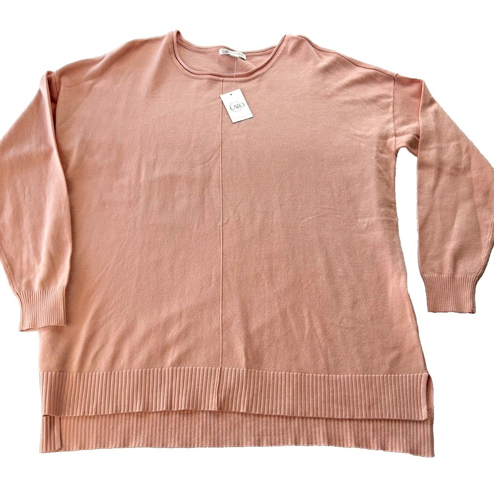 NWT Cato casual lightweight spring sweater peach size L‎ Minimalist Spring